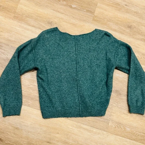 Z Supply Green Crew Neck Sweater with Textured Knit - Picture 3 of 5